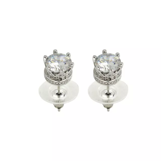CZ Prong Titanium Stud Earrings