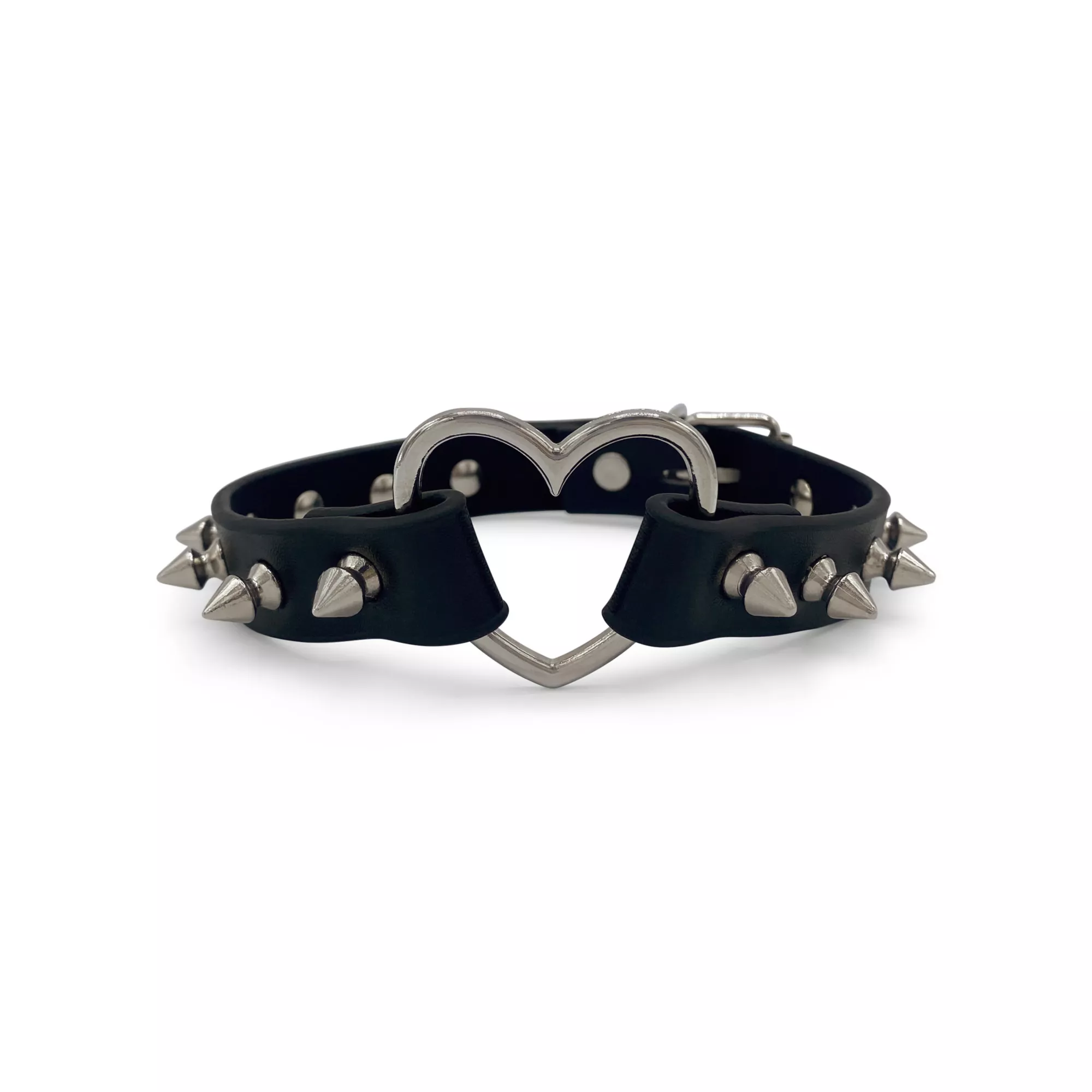 Spike Heart Collar with Leash at Spencer's