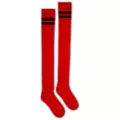 Black Striped Red Knee High Socks at Spencer's