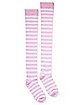 Pink and White Striped Knee High Socks