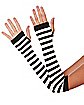 Black and White Striped Arm Warmers