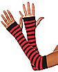 Red and Black Striped Arm Warmers