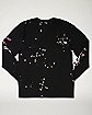 Long Sleeve Splatter Jack Skellington T Shirt - The Nightmare Before Christmas