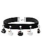 Black and White Duck Charm Choker Necklace