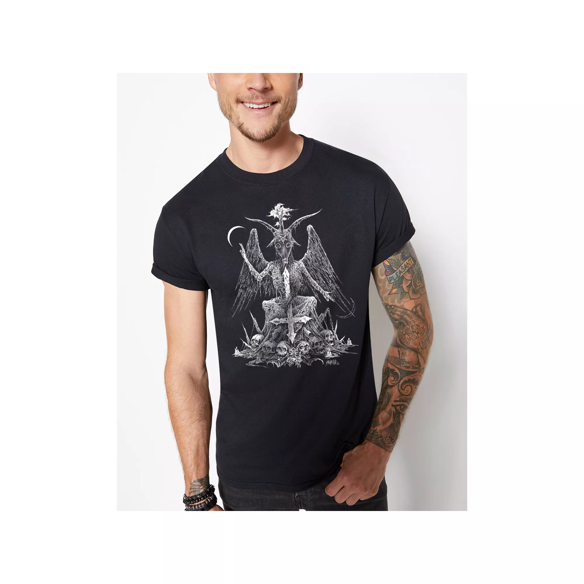 Baphomet T Shirt - Sawblade666 at Spencer's