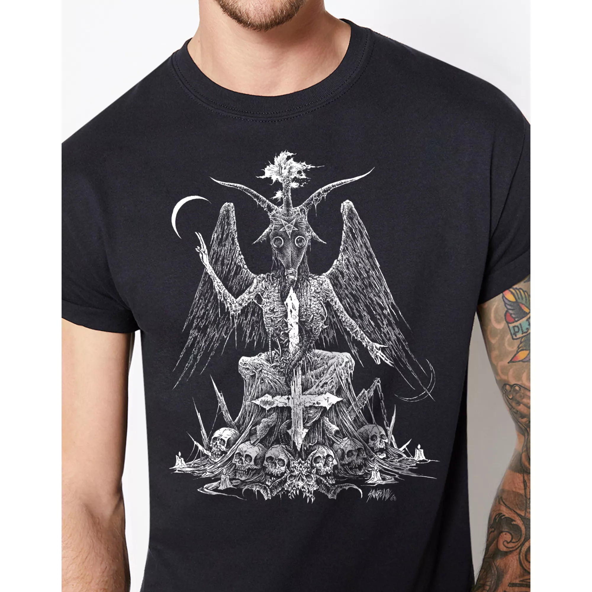 Baphomet T Shirt - Sawblade666 at Spencer's