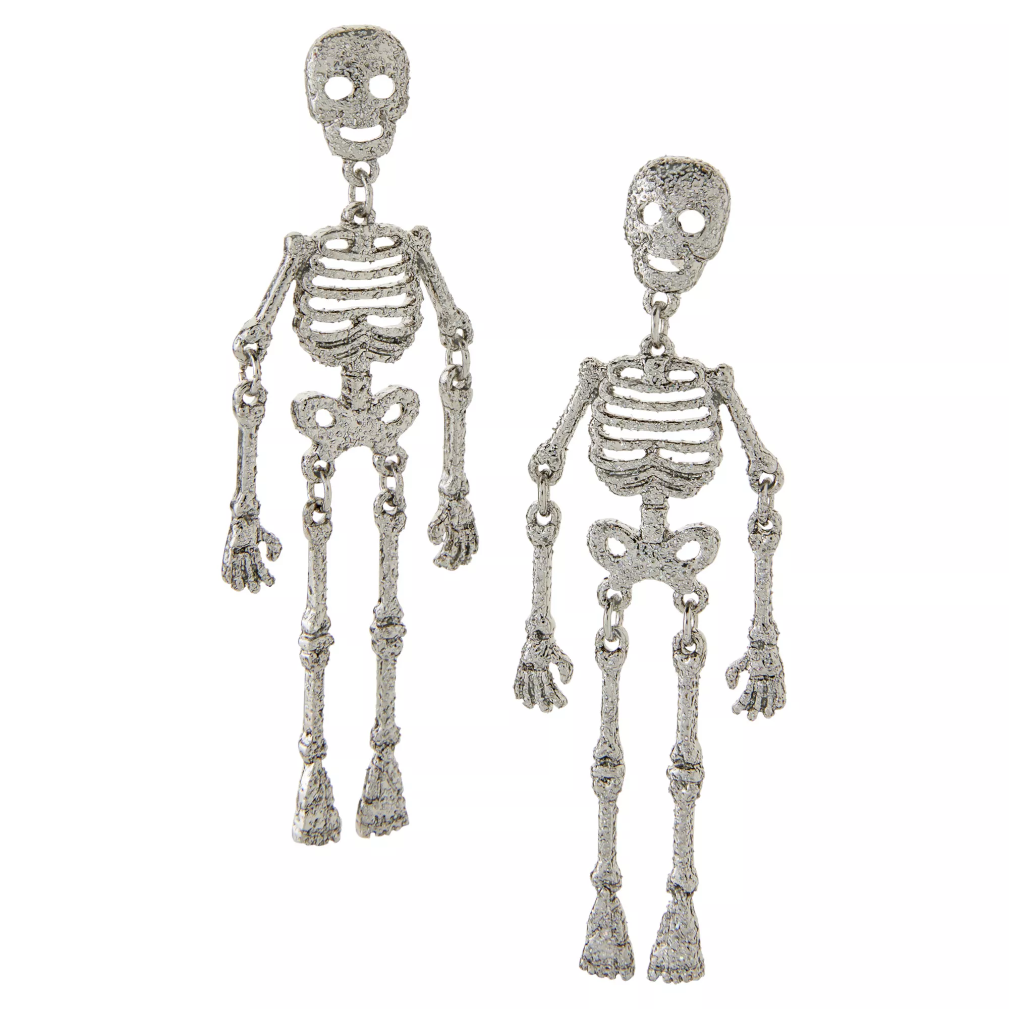Skeleton Glitter Dangle Stud Earrings at Spencer's