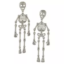 Skeleton Glitter Dangle Stud Earrings at Spencer's