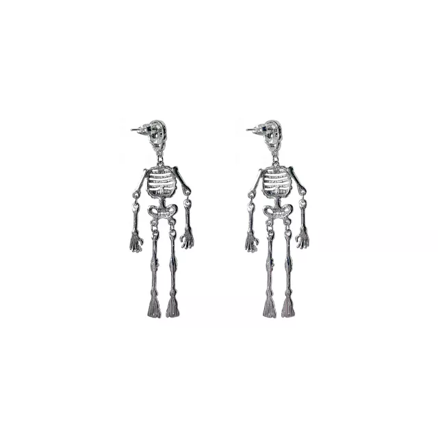 Skeleton Glitter Dangle Stud Earrings at Spencer's