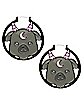 Baby Baphomet Hoop Earrings - 18 Gauge