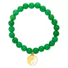 Jade Stone Ying Yang Charm Bracelet at Spencer's
