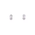 Prong Oval CZ Titanium Stud Earrings at Spencer's