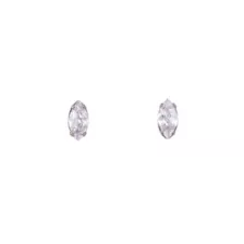 Prong Oval CZ Titanium Stud Earrings at Spencer's