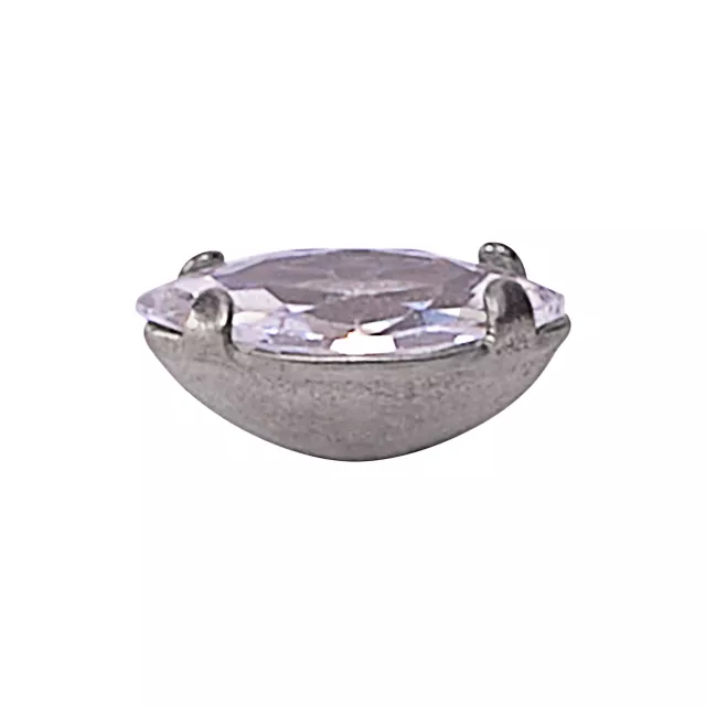 Prong Oval CZ Titanium Stud Earrings at Spencer's