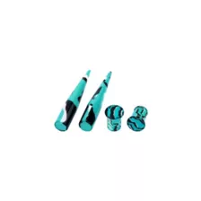 Multi-Pack Teal Swirl Acrylic Plugs and Tapers at Spencer's