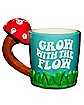 Grow With the Flow Mushroom Handle Coffee Mug - 18 oz.