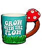 Grow With the Flow Mushroom Handle Coffee Mug - 18 oz.