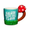 Grow With the Flow Mushroom Handle Coffee Mug - 18 oz. at Spencer's