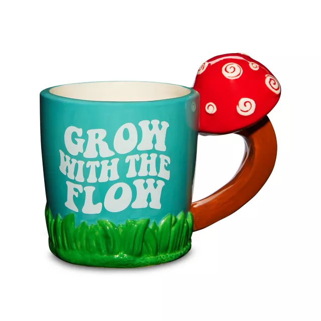 Grow With the Flow Mushroom Handle Coffee Mug - 18 oz. at Spencer's