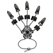 Black CZ Gothic Hand Armor at Spencer's