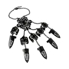 Black CZ Gothic Hand Armor at Spencer's