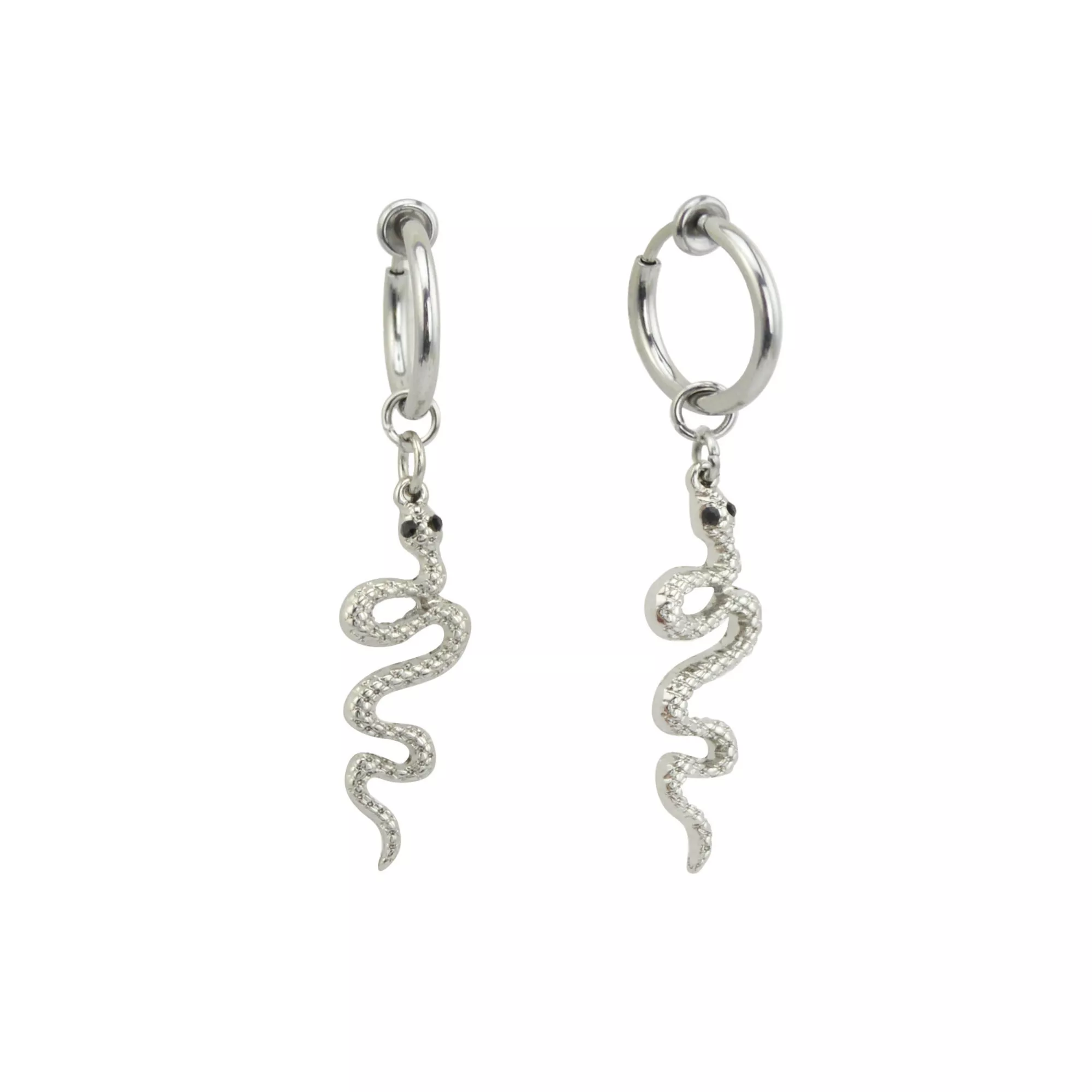 Fake Snake Hoop Dangle Earrings at Spencer's