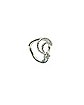 CZ Silvertone Moon Ear Cuff