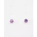 CZ Amethyst Birthstone Stud Earrings at Spencer's