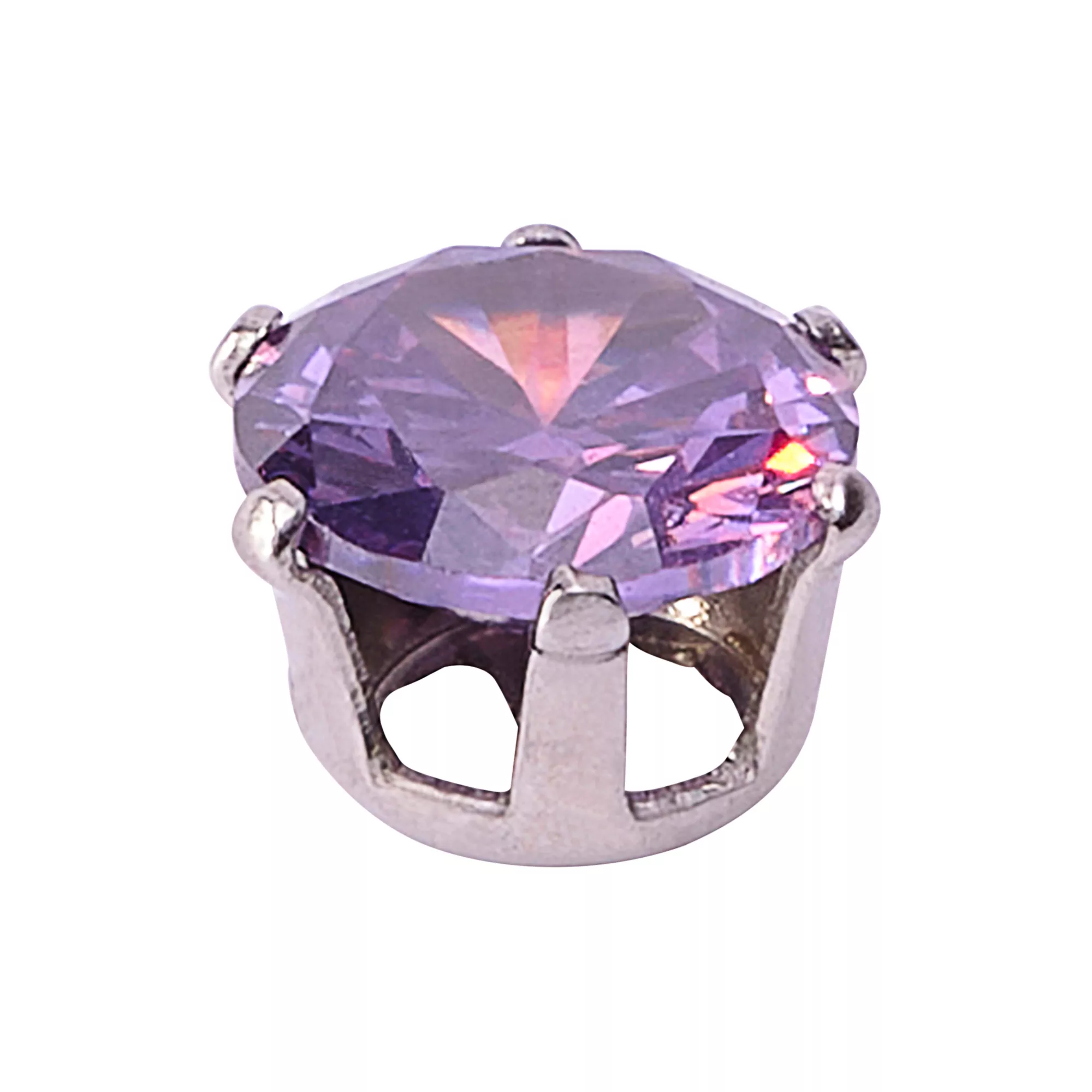 CZ Amethyst Birthstone Stud Earrings at Spencer's