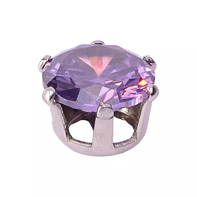 CZ Amethyst Birthstone Stud Earrings at Spencer's
