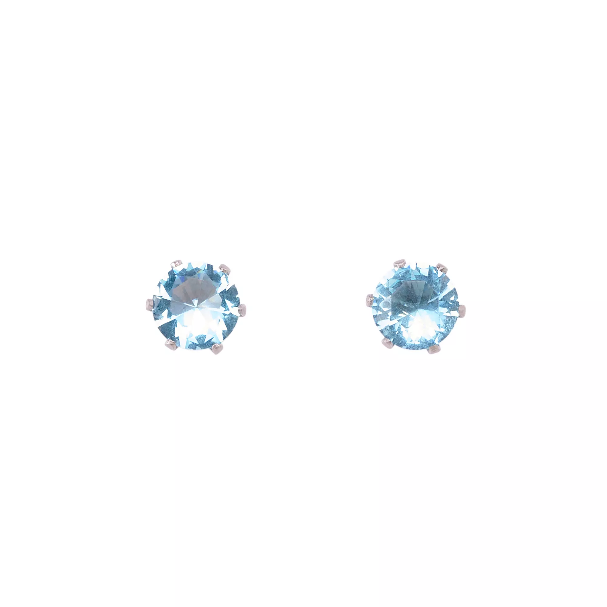 Aquamarine Semi-Precious March Birthstone Stud Earrings at Spencer's