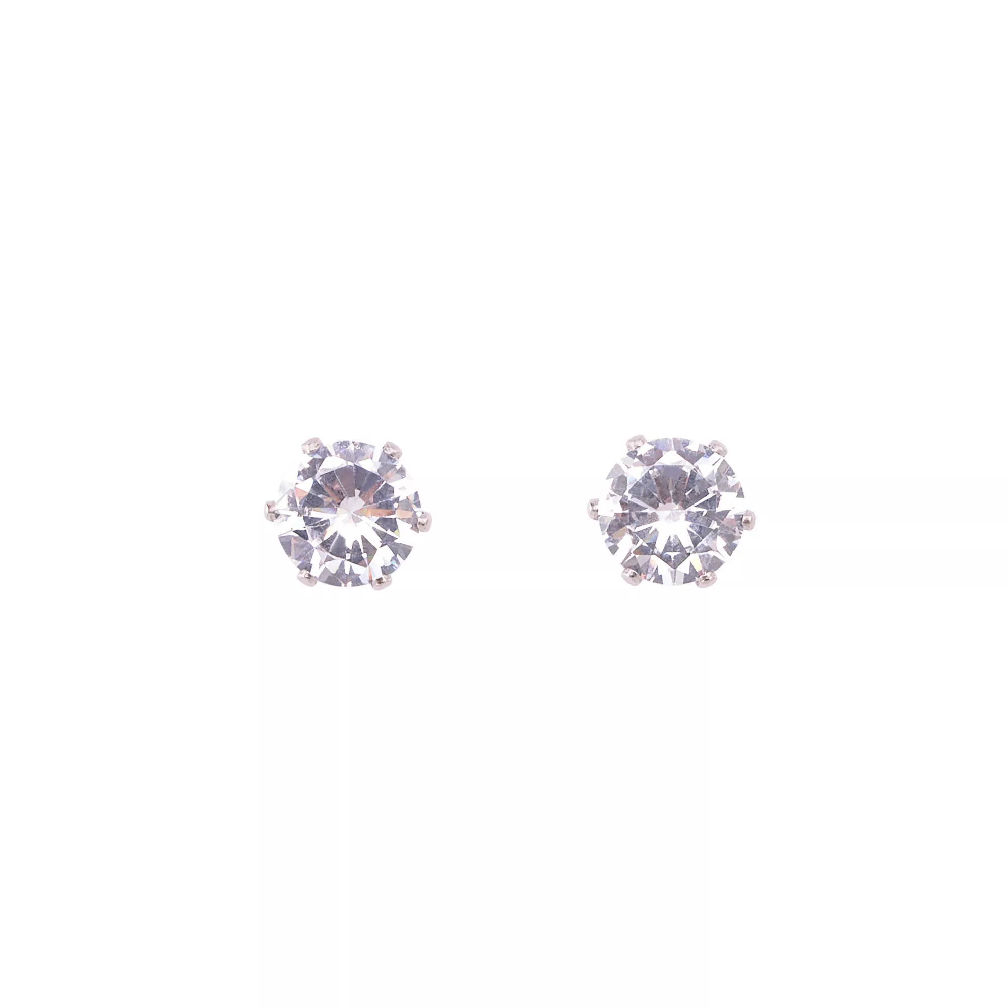 CZ Faux Diamond Stud Earrings at Spencer's