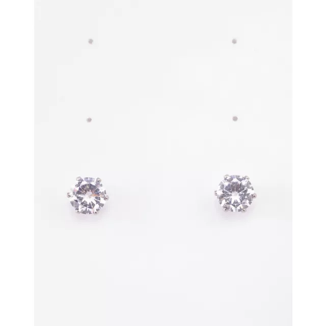 CZ Faux Diamond Stud Earrings at Spencer's