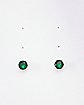 Emerald Semi-Precious May Birthstone Stud Earrings