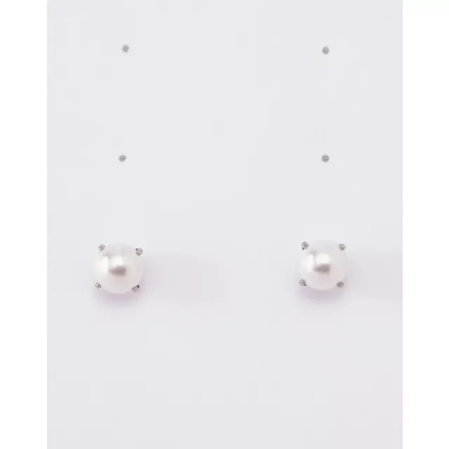 Pearl Birthstone Stud Earrings at Spencer's