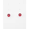 Ruby Semi-Precious July Birthstone Stud Earrings at Spencer's
