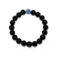 Black and Light Blue Long Distance Beaded Bracelets - 2 Pack at Spencer's
