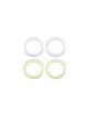 Multi-Pack White and Green Silicone Tunnel Plugs - 2 Pair