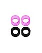 Multi-Pack Pink and Black Acrylic Tunnels - 2 Pair