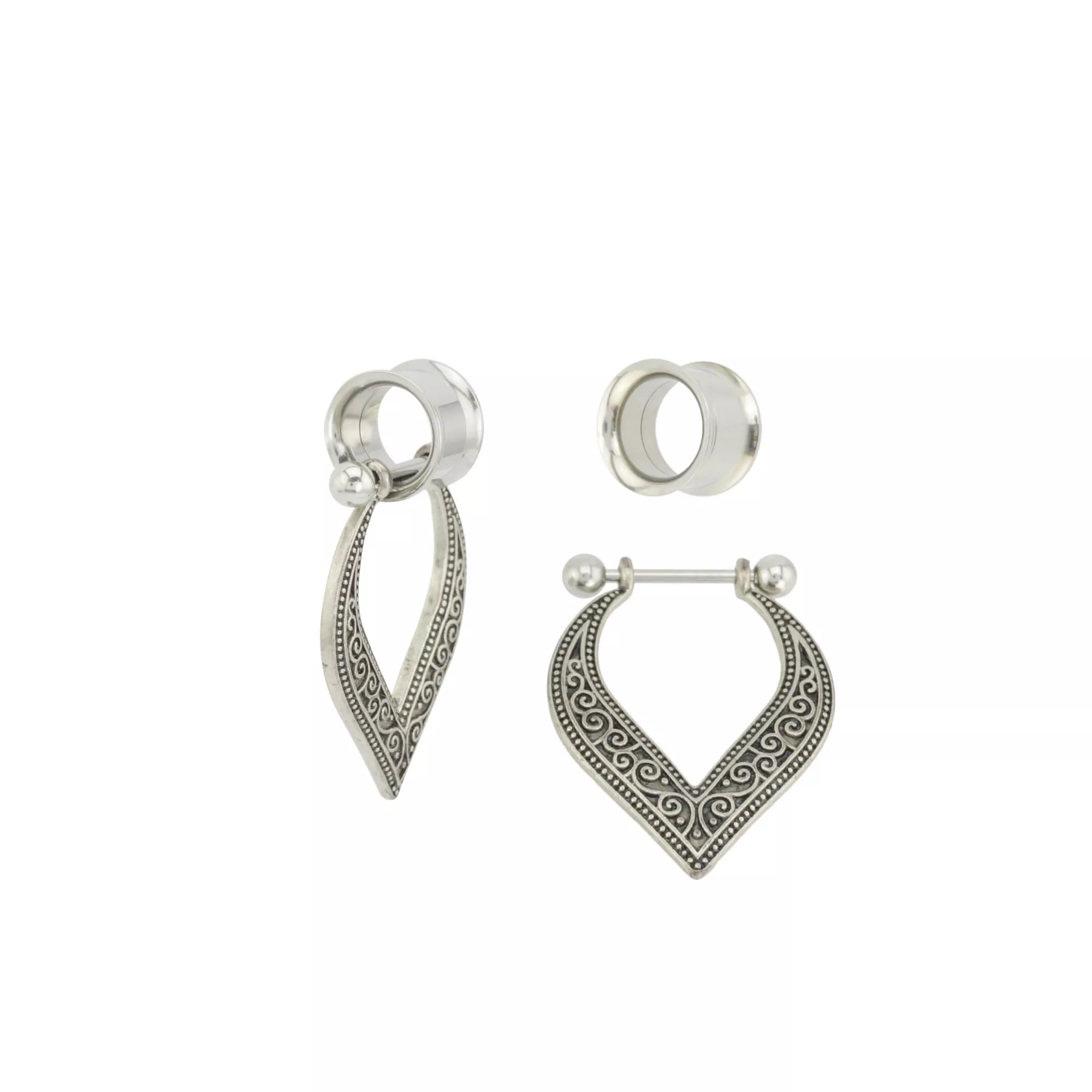 Filigree Dangle Double Flare Tunnel Plugs at Spencer's