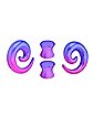 Multi-Pack Purple and Pink Ombre Spirals and Plugs - 2 Pair