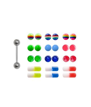 Barbell with Pill Extra Balls - 14 Gauge