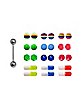 Barbell with Pill Extra Balls - 14 Gauge