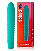 Ribbed AF 10-Function Waterproof Vibrator Green - 8 Inch