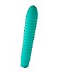 Ribbed AF 10-Function Waterproof Vibrator Green - 8 Inch