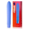 Ribbed AF 10-Function Waterproof Vibrator Purple - 8 Inch at Spencer's
