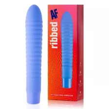 Ribbed AF 10-Function Waterproof Vibrator Purple - 8 Inch at Spencer's