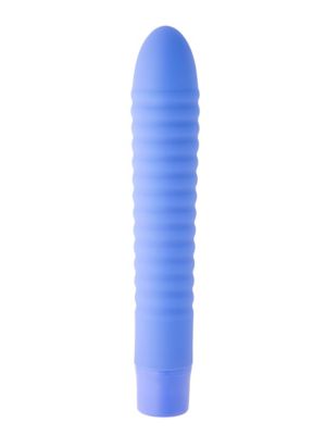 Ribbed AF 10-Function Waterproof Vibrator Purple - 8 Inch