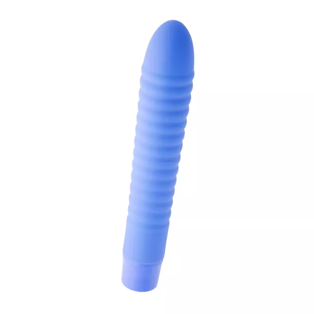 Ribbed AF 10-Function Waterproof Vibrator Purple - 8 Inch at Spencer's