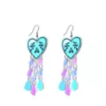 Iridescent Heart Tears Dangle Earrings at Spencer's